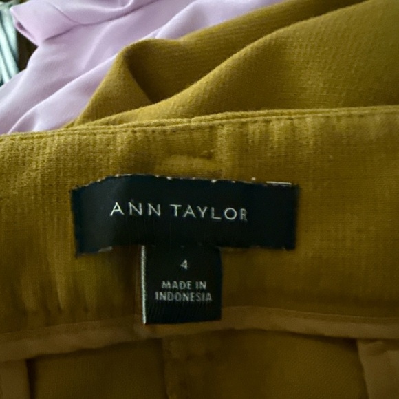 Ann Taylor Mustard Belted Ankle Pants - Picture 6 of 6